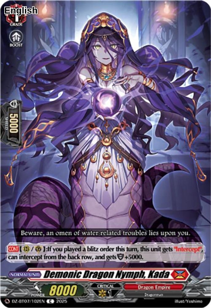 Demonic Dragon Nymph, Kada
