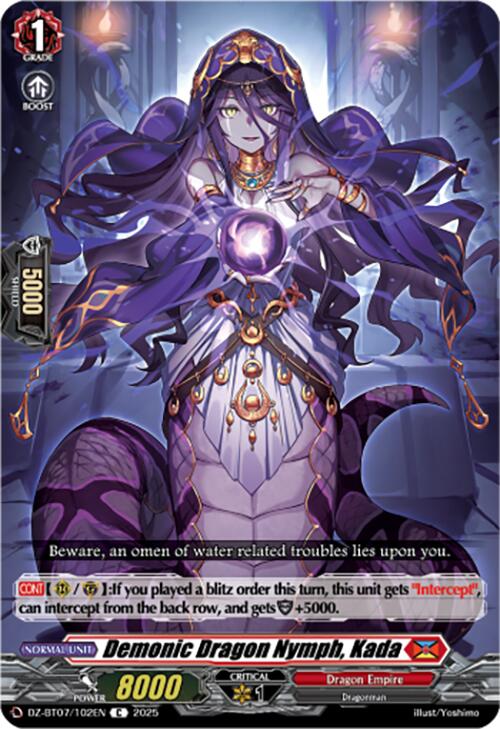 Demonic Dragon Nymph, Kada (DZ-BT07/102EN) [DZ-BT07: Moon Fangs & Cerulean Blaze]