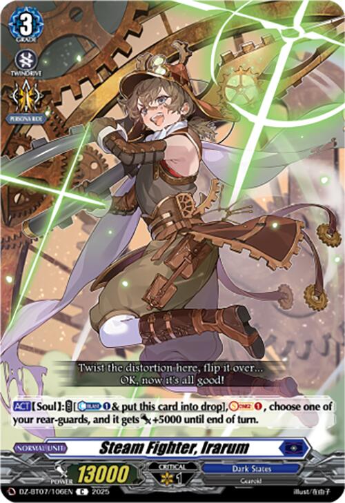 Steam Fighter, Irarum (DZ-BT07/106EN) [DZ-BT07: Moon Fangs & Cerulean Blaze]