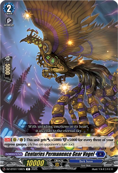 Centuries Permanence Gear Vogel (DZ-BT07/108EN) [DZ-BT07: Moon Fangs & Cerulean Blaze]