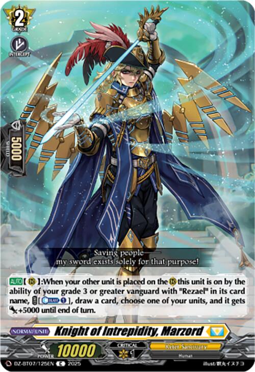 Knight of Intrepidity, Marzord (DZ-BT07/125EN) [DZ-BT07: Moon Fangs & Cerulean Blaze]