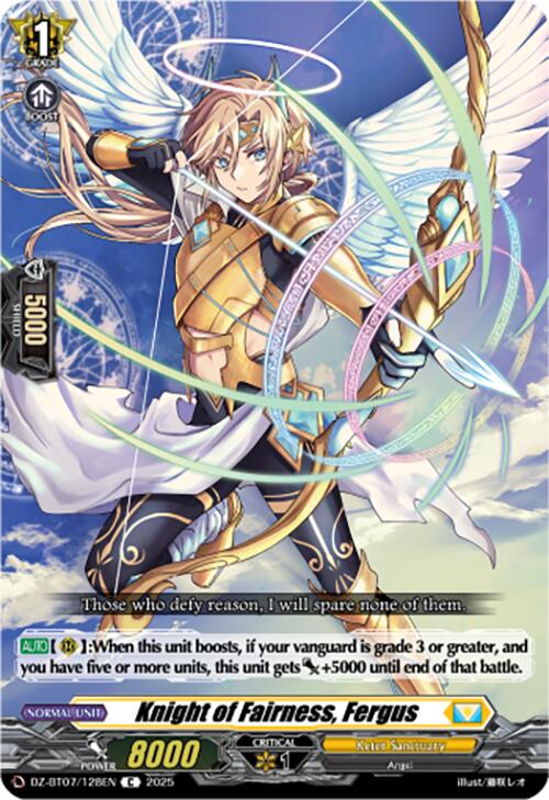 Knight of Fairness, Fergus (DZ-BT07/128EN) [DZ-BT07: Moon Fangs & Cerulean Blaze]