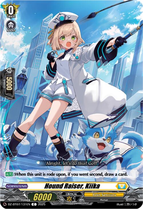 Hound Raiser, Kiika (DZ-BT07/131EN) [DZ-BT07: Moon Fangs & Cerulean Blaze]