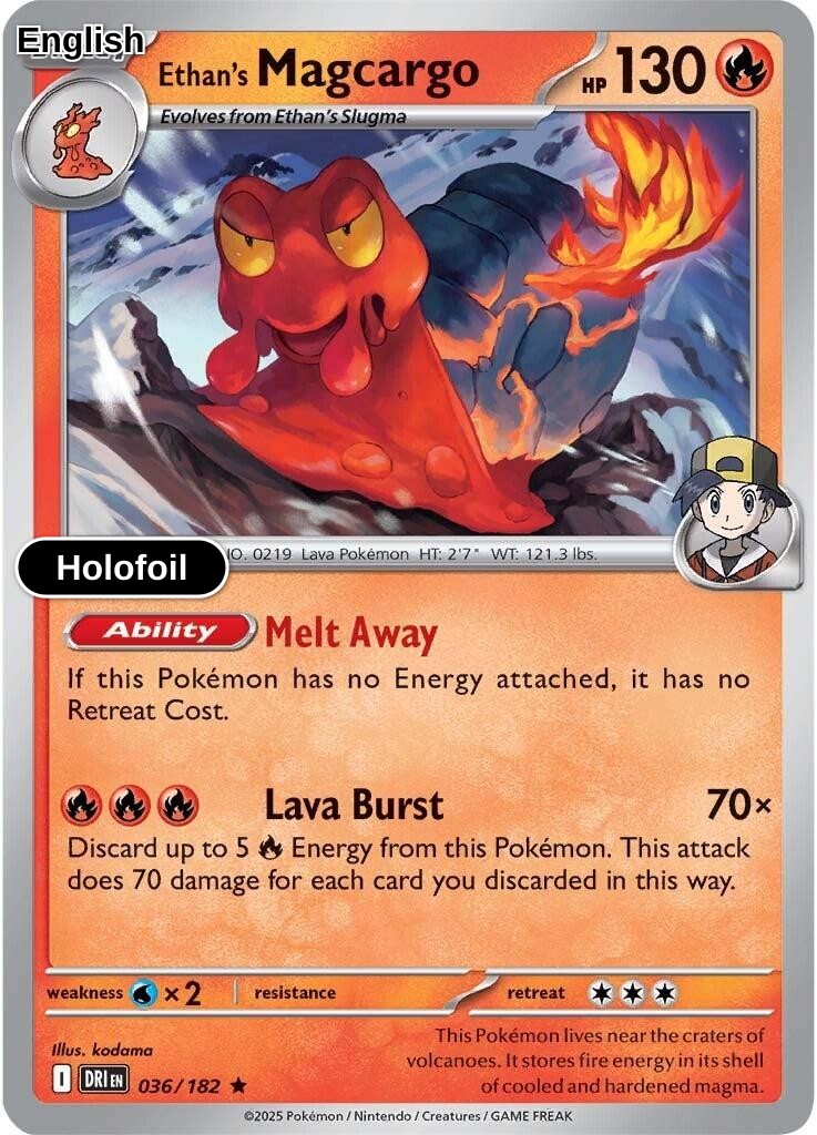 Ethan's Magcargo [DRI - 036/182] R SV10: Destined Rivals - Holofoil