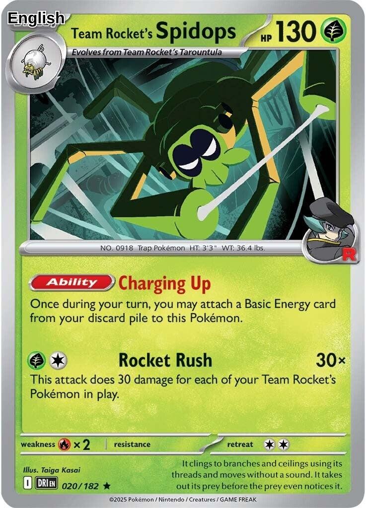Team Rocket's Spidops - 020/182 [DRI - 020/182] SV10: Destined Rivals