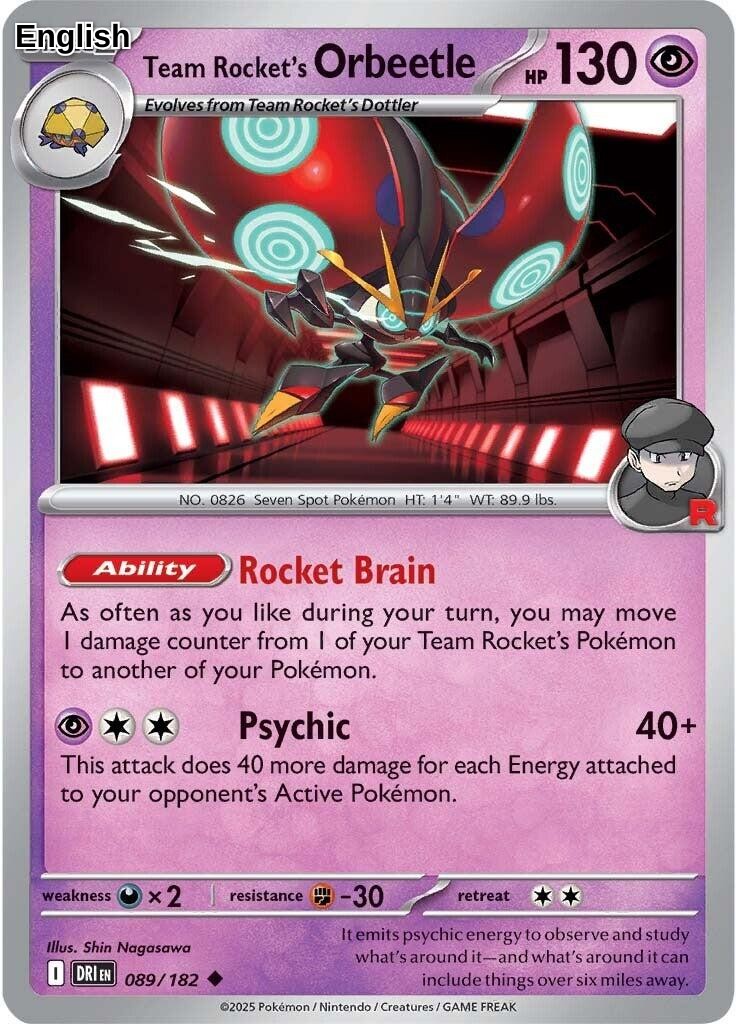 Team Rocket's Orbeetle - 089/182 [DRI - 089/182] SV10: Destined Rivals