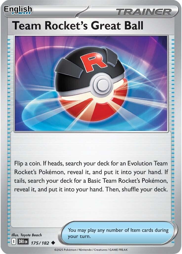 Team Rocket's Great Ball [DRI - 175/182] SV10: Destined Rivals