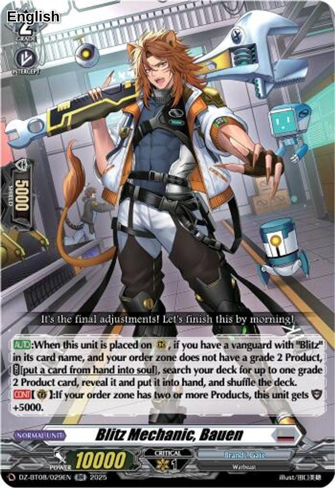 Blitz Mechnanic, Bauen