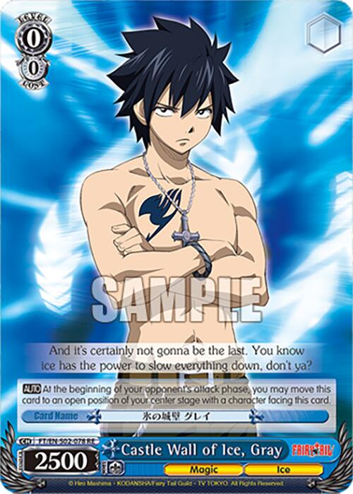 Castle Wall of Ice, Gray (FT/EN-S02-078 U RE) [Fairy Tail Chronicle Set]