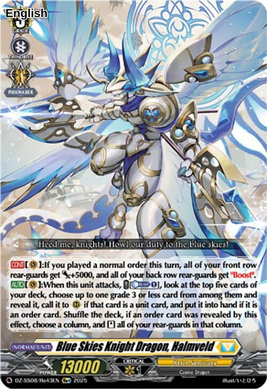Blue Skies Knight Dragon, Halmveld (Re+)