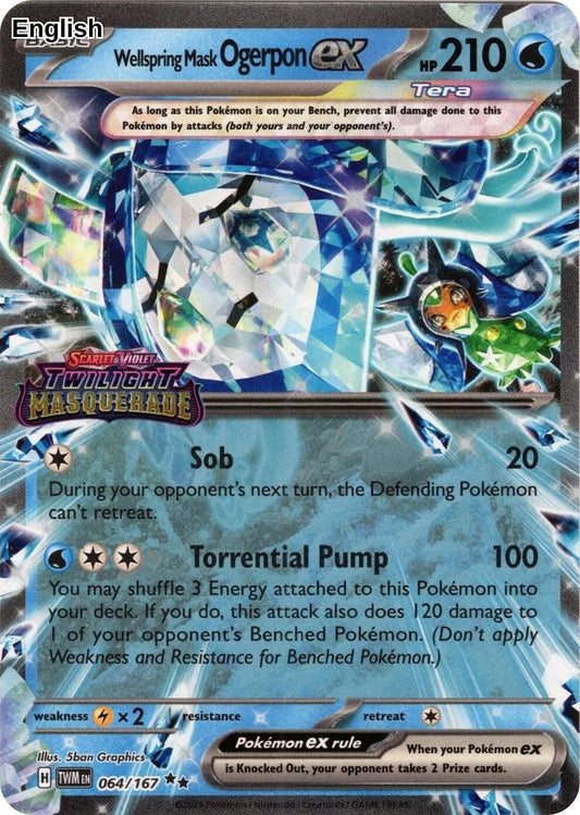 Wellspring Mask Ogerpon ex (Twilight Masquerade Stamp)
