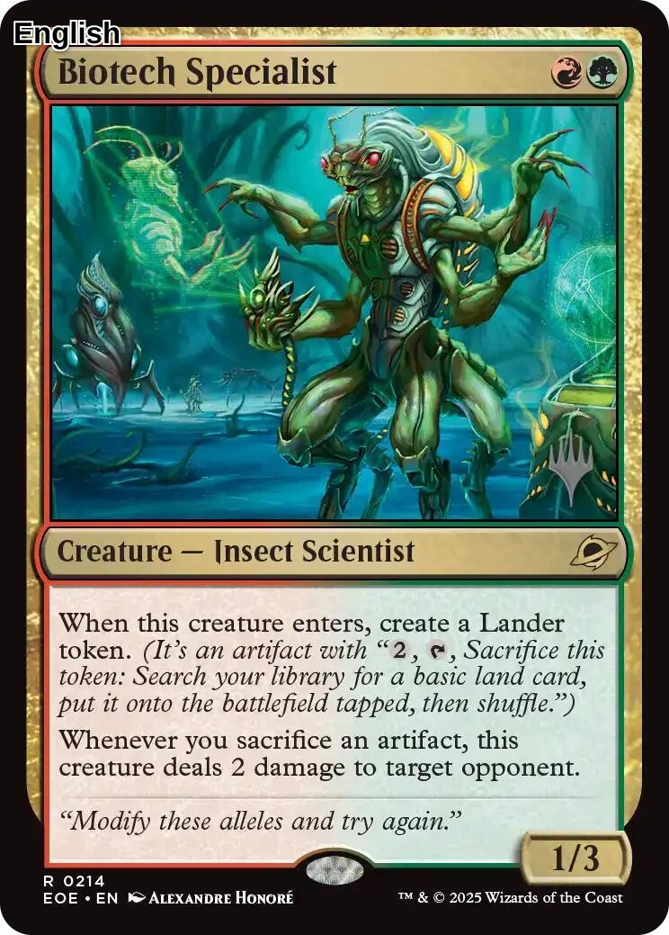 Biotech Specialist [PPEOE - 214] R Promo Pack: Edge of Eternities