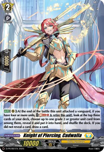 Knight of Piercing, Cadwalla (Foil) (D-PR/891EN) [D Promo Cards]
