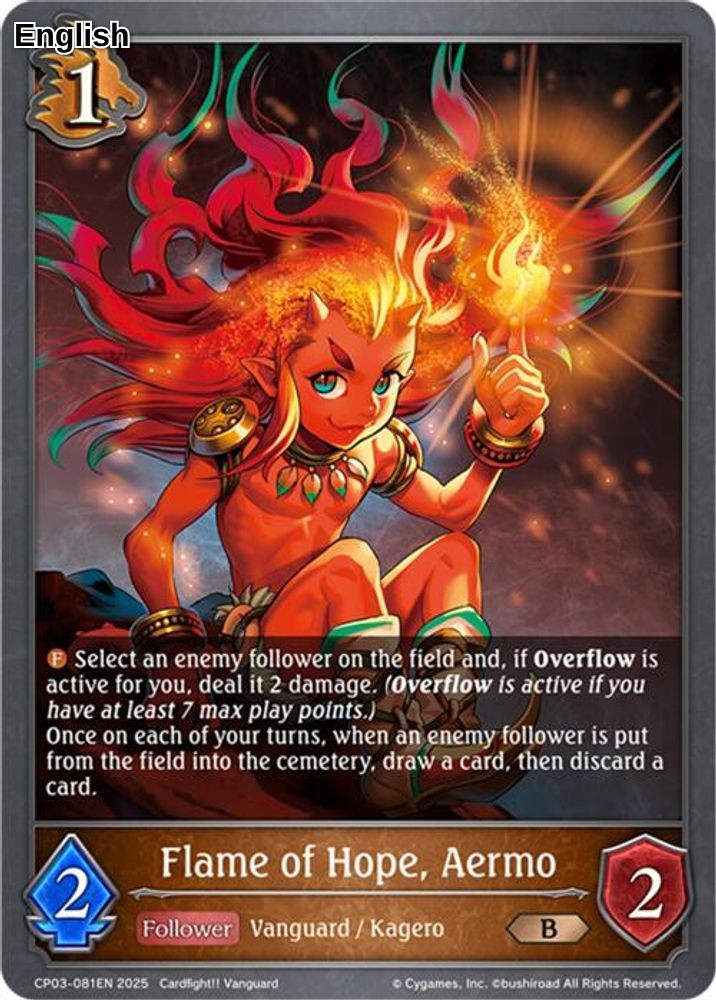 Flame of Hope, Aermo
