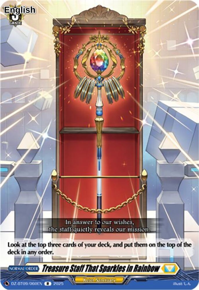 Treasure Staff That Sparkles in Rainbow