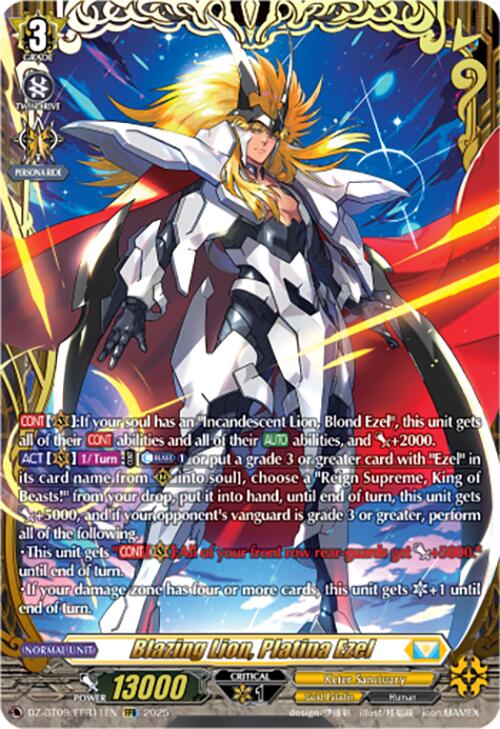 Blazing Lion, Platina Ezel (DZ-BT09/FFR11EN) [DZ-BT09: Super Brave Detonation]
