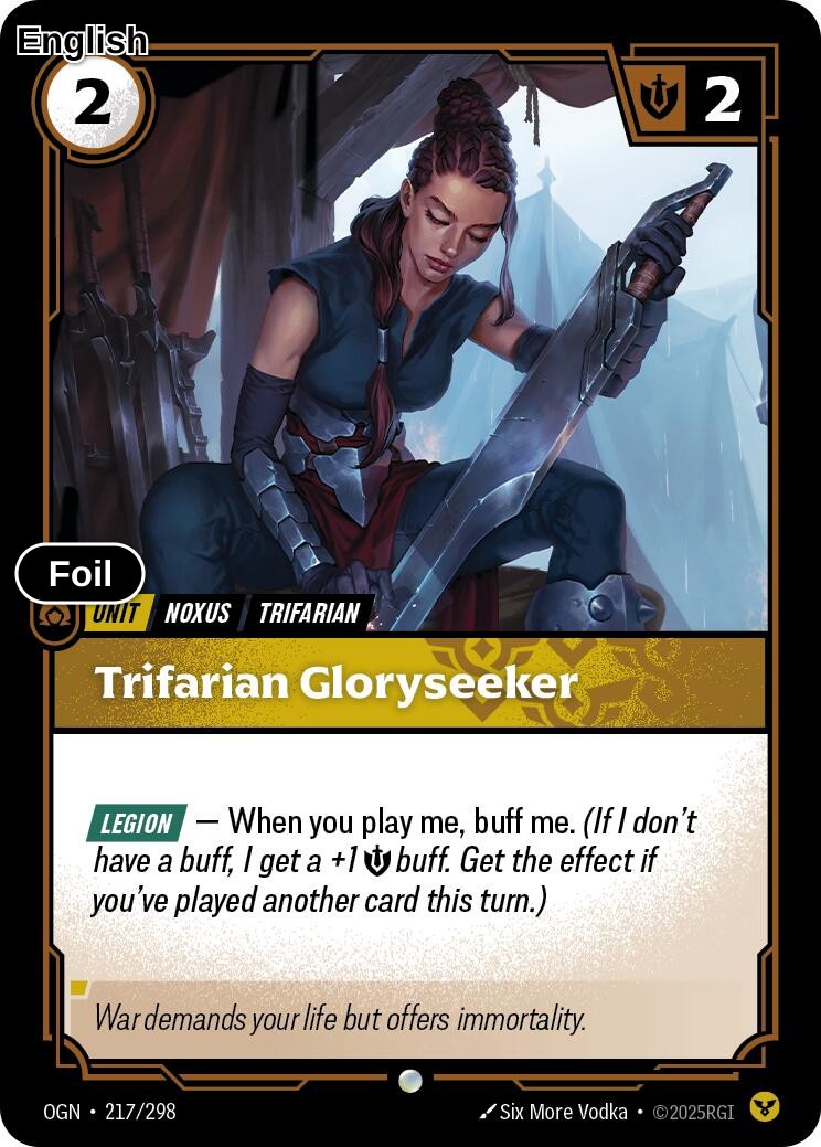 Trifarian Gloryseeker [OGN - 217/298] C Origins - Foil