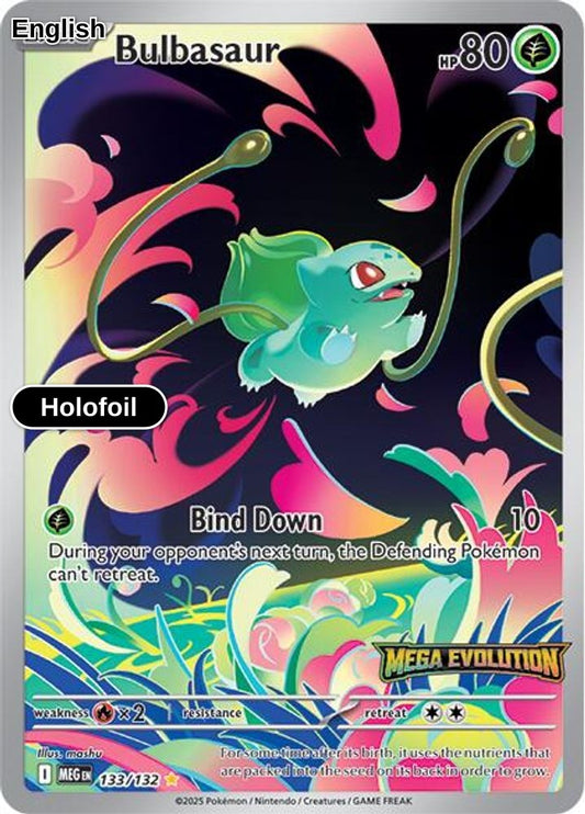Bulbasaur - 133/132 (Mega Evolution Stamped)