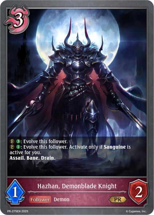 Hazhan, Demonblade Knight (PR-275EN) [Promotional Cards]