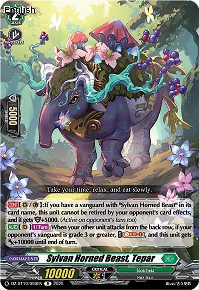 Sylvan Horned Beast, Tepar