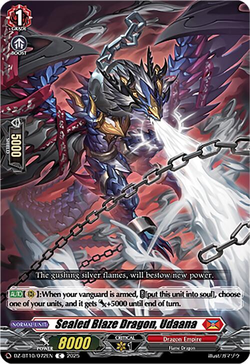 Sealed Blaze Dragon, Udaana (DZ-BT10/072EN) [Dragonsoul Resonance]