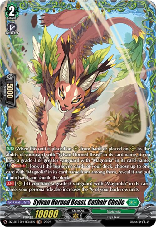 Sylvan Horned Beast, Cathair Cheile (FR) (DZ-BT10/FR34EN) [Dragonsoul Resonance]