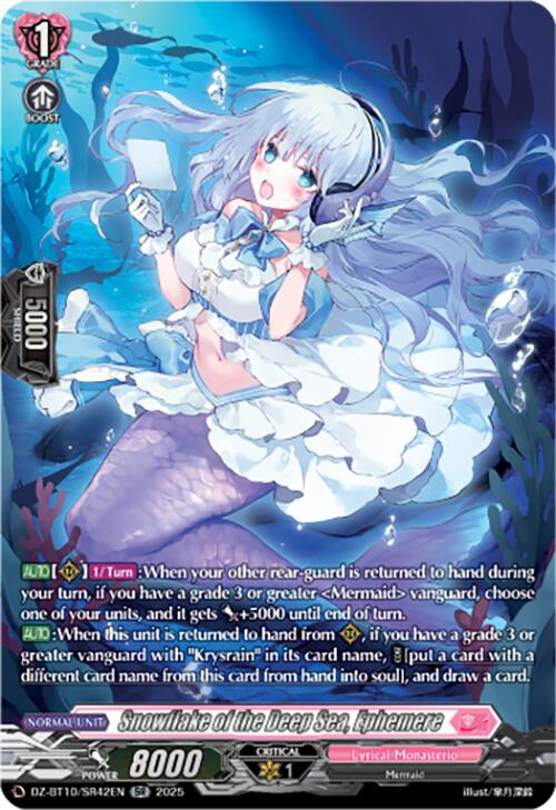 Snowflake of the Deep Sea, Ephemere (SR) (DZ-BT10/SR42EN) [Dragonsoul Resonance]