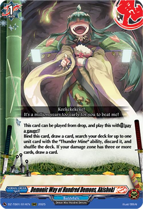 Demonic Way of Hundred Demons, Akishoki (DZ-TB01/014EN) (DZ-TB01/014EN) [Future Card Buddyfight]