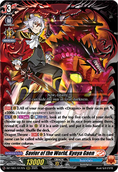 Savior of the World, Kyoya Gaen (DZ-TB01/017EN) (DZ-TB01/017EN) [Future Card Buddyfight]