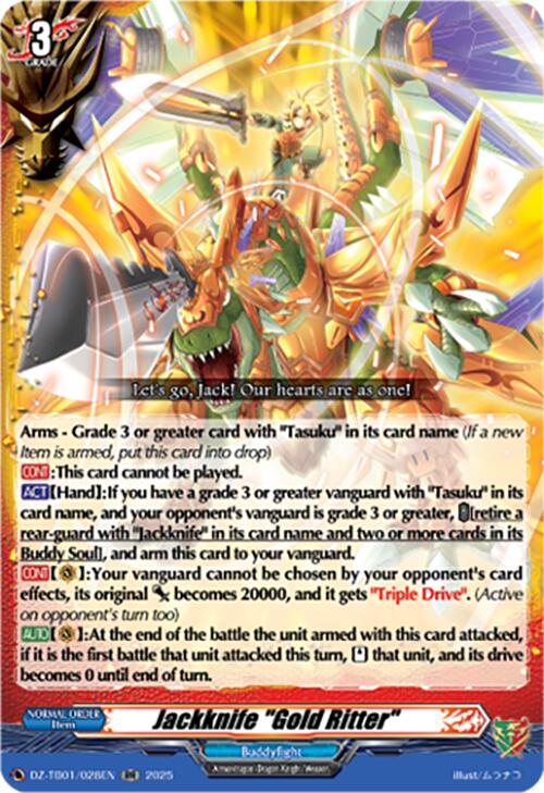 Jackknife "Gold Ritter" (DZ-TB01/028EN) (DZ-TB01/028EN) [Future Card Buddyfight]