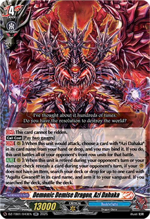 Demonic Demise Dragon, Azi Dahaka (DZ-TB01/043EN) (DZ-TB01/043EN) [Future Card Buddyfight]