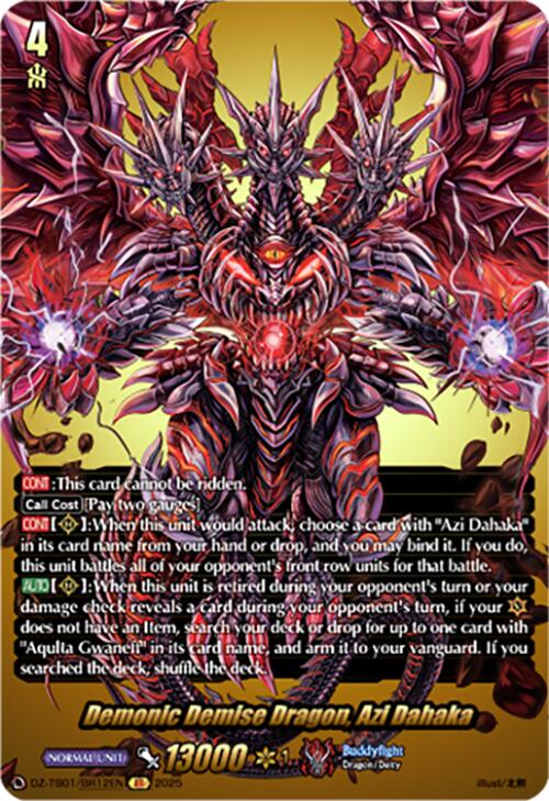 Demonic Demise Dragon, Azi Dahaka (DZ-TB01/BR12EN) (DZ-TB01/BR12EN) [Future Card Buddyfight]