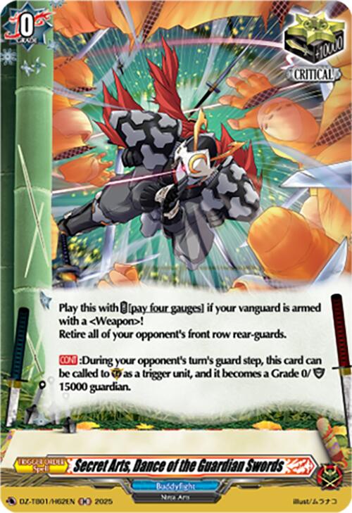Secret Arts, Dance of the Guardian Swords (DZ-TB01/H62EN) (DZ-TB01/H62EN) [Future Card Buddyfight]
