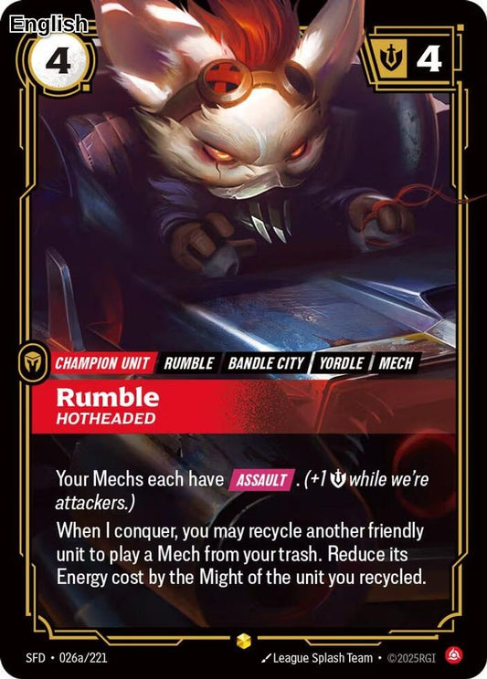 Rumble - Hotheaded (Alternate Art)