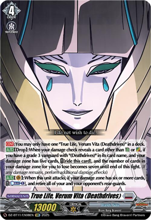True Life, Verum Vita (Deathdrives) (DZ-BT11/EX08EN) [Symphony of Might & Bloom]