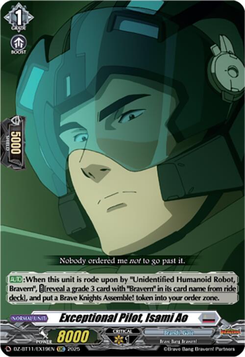 Exceptional Pilot, Isami Ao (DZ-BT11/EX19EN) [Symphony of Might & Bloom]