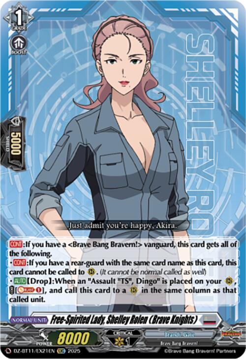 Free-Spirited Lady, Shelley Rolen (Brave Knights) (DZ-BT11/EX21EN) [Symphony of Might & Bloom]