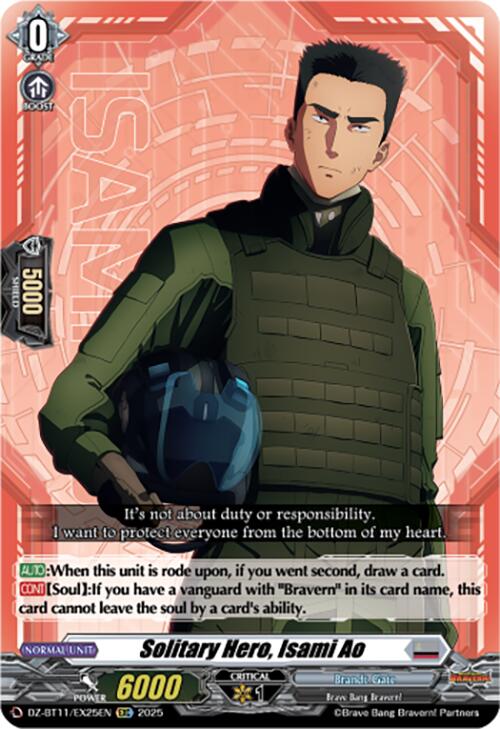 Solitary Hero, Isami Ao (DZ-BT11/EX25EN) [Symphony of Might & Bloom]