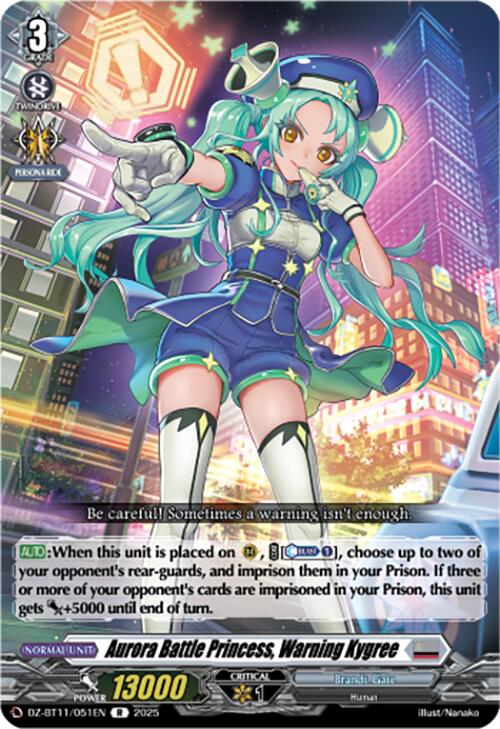 Aurora Battle Princess, Warning Kygree (DZ-BT11/051EN) [Symphony of Might & Bloom]