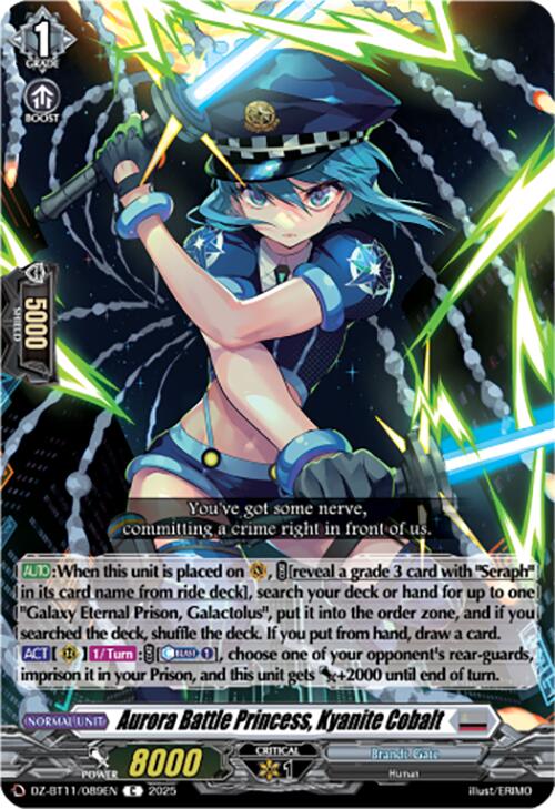 Aurora Battle Princess, Kyanite Cobalt (DZ-BT11/089EN) [Symphony of Might & Bloom]