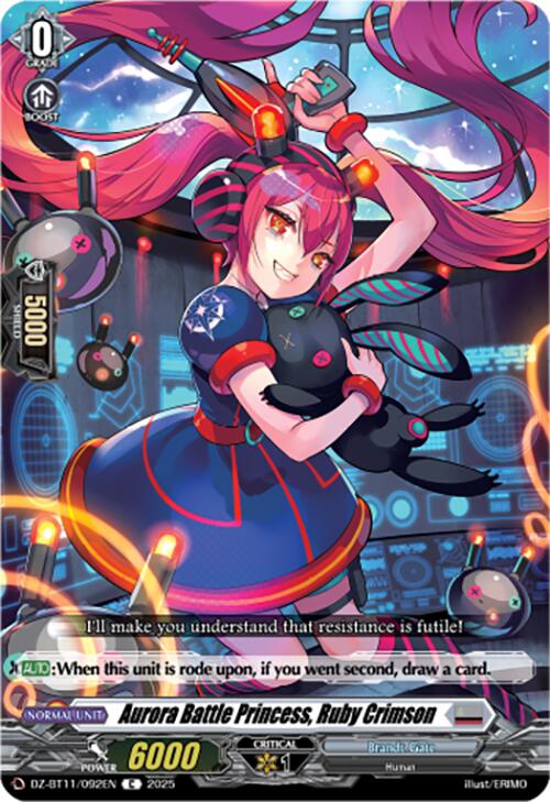 Aurora Battle Princess, Ruby Crimson (DZ-BT11/092EN) [Symphony of Might & Bloom]
