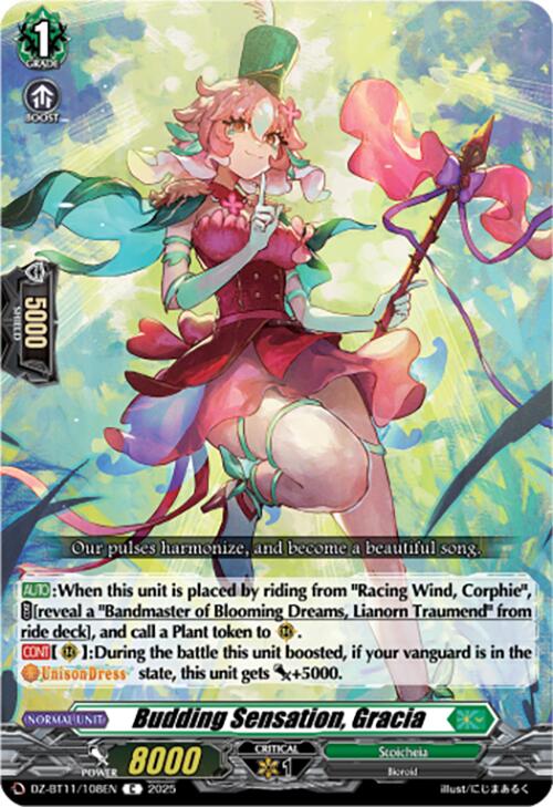 Budding Sensation, Gracia (DZ-BT11/108EN) [Symphony of Might & Bloom]