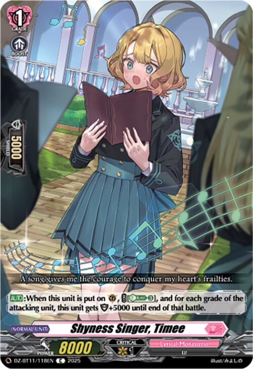 Shyness Singer, Timee (DZ-BT11/118EN) [Symphony of Might & Bloom]