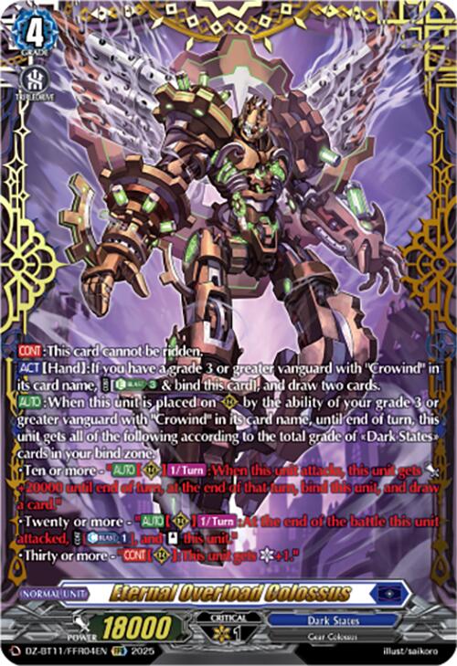 Eternal Overload Colossus (DZ-BT11/FFR04EN) [Symphony of Might & Bloom]