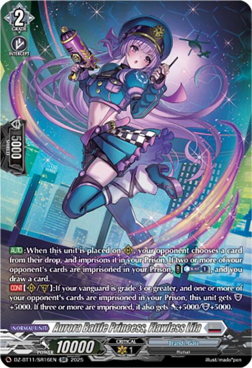 Aurora Battle Princess, Flawless Lila (DZ-BT11/SR16EN) [Symphony of Might & Bloom]