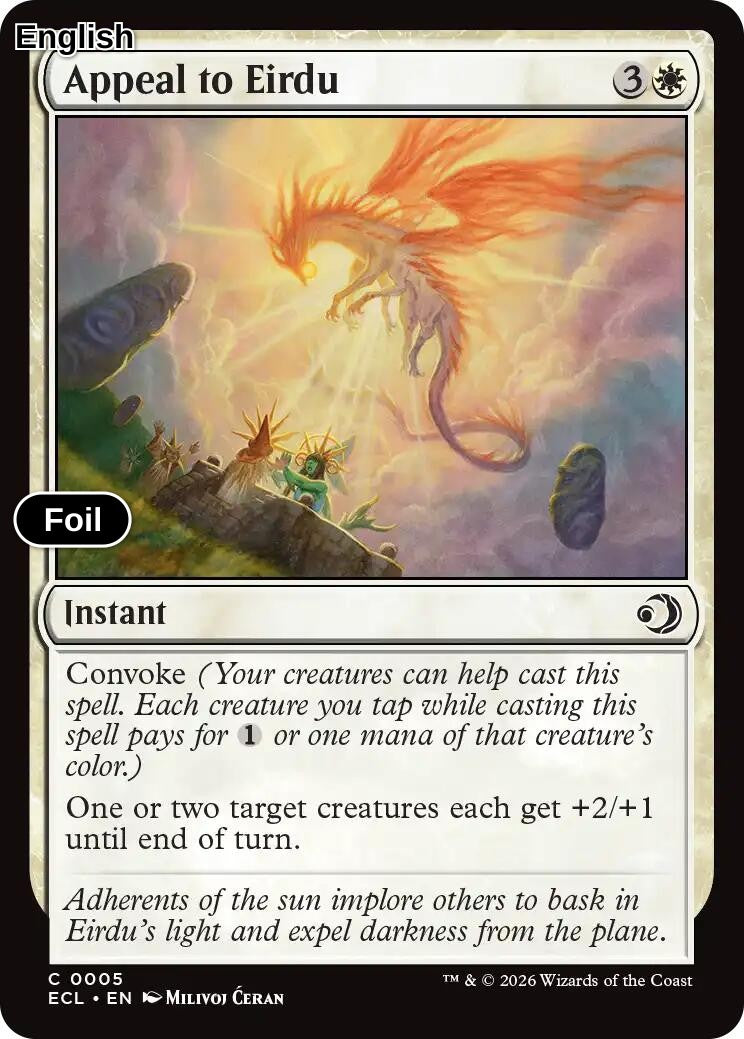 Appeal to Eirdu [ECL - 5] C Lorwyn Eclipsed - Foil