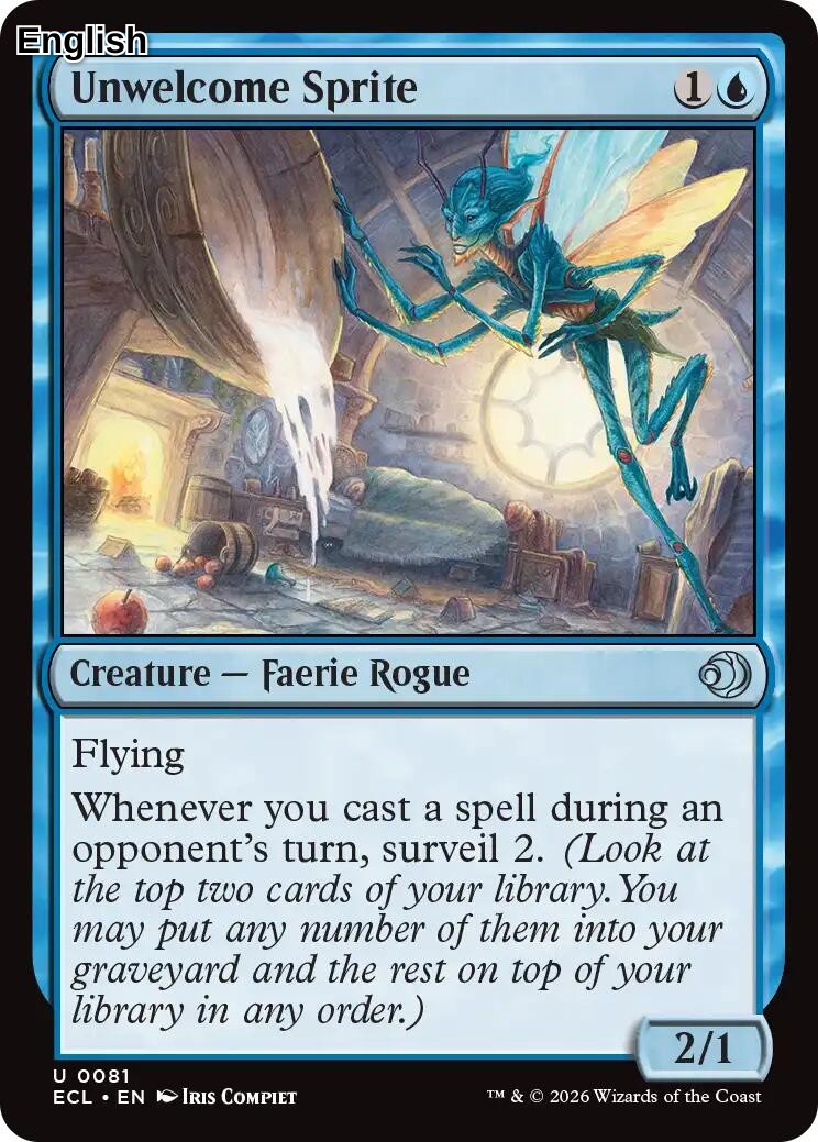 Unwelcome Sprite [ECL - 81] Lorwyn Eclipsed