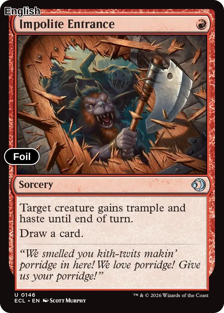 Impolite Entrance [ECL - 146] U Lorwyn Eclipsed - Foil