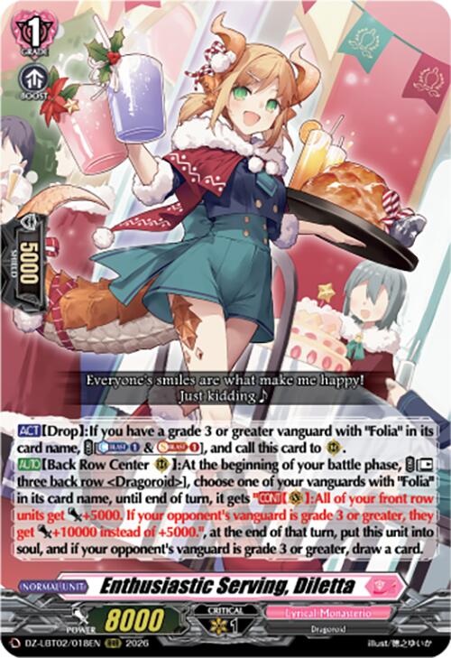 Enthusiastic Serving, Diletta (DZ-LBT02/018EN) [Lyrical Monasterio Season of Wonders]