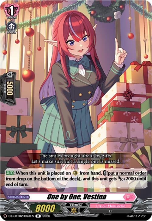 One by One, Vestina (DZ-LBT02/063EN) [Lyrical Monasterio Season of Wonders]